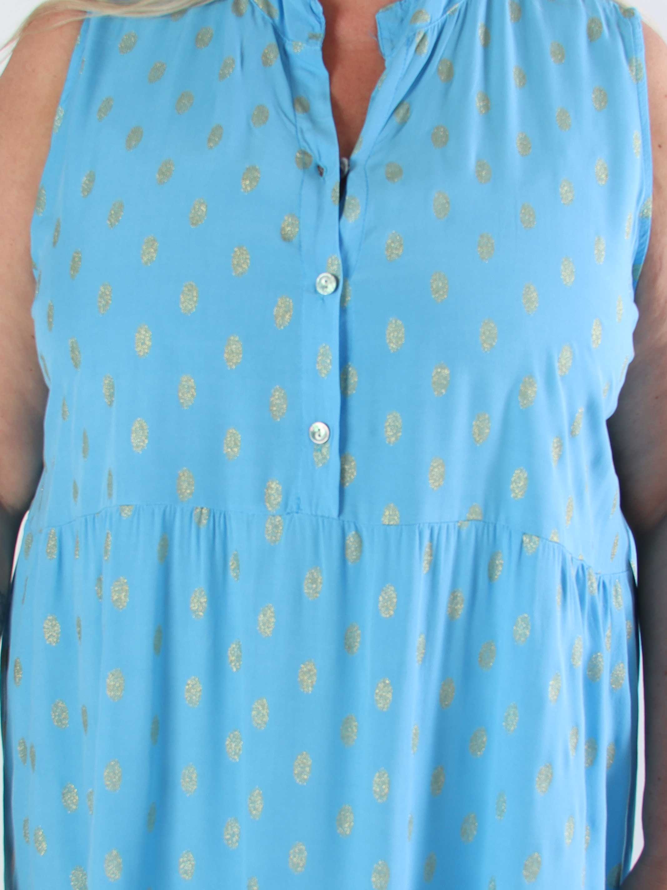 Dotti Gold Sleeveless - Plus size klänning med lager på lager look i viskos